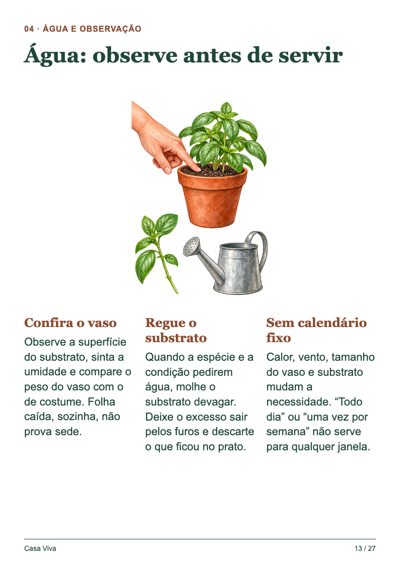 Página 13: Água: observe antes de servir